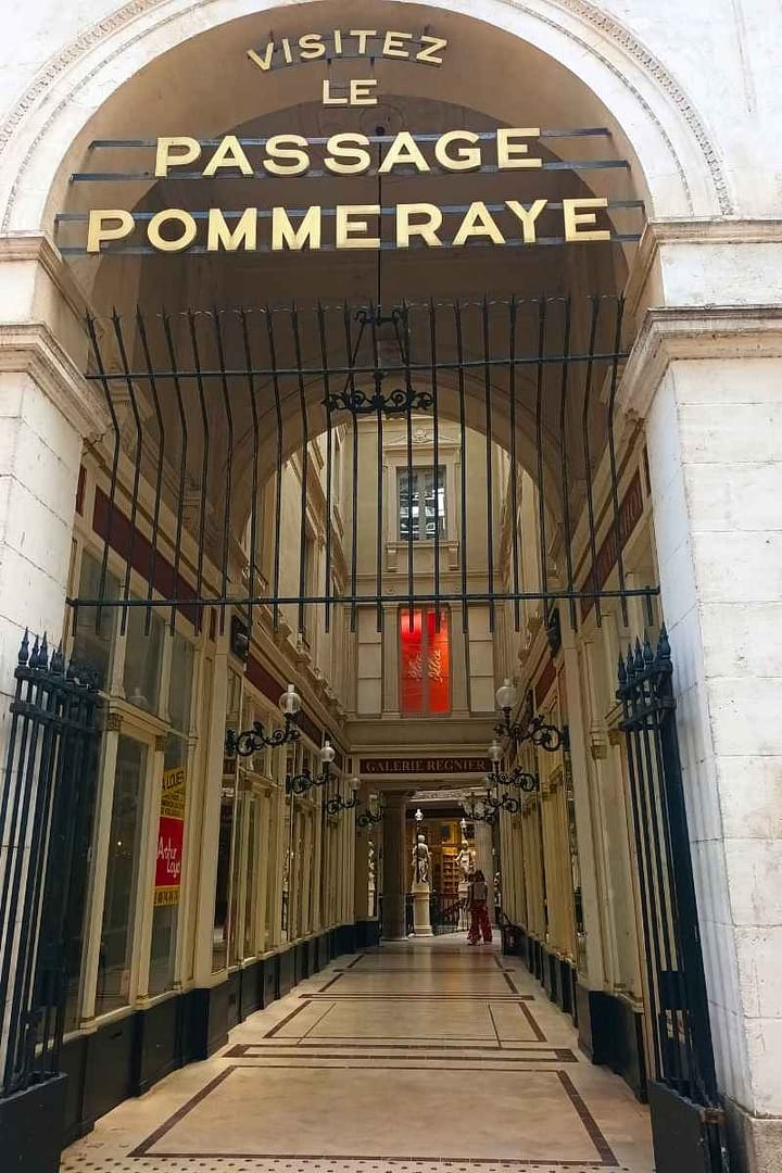 Inspirations & Séjours avec son chien : vue de l'entrée sur le passage pommeraye à nantes lors d'une visite avec mon chien