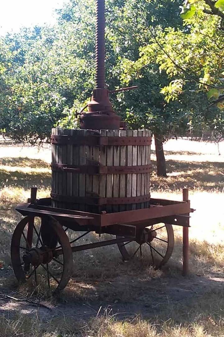 Patrimoine & Sites Culturels avec son chien : presse à fruit d'autrefois au village de kerhinet